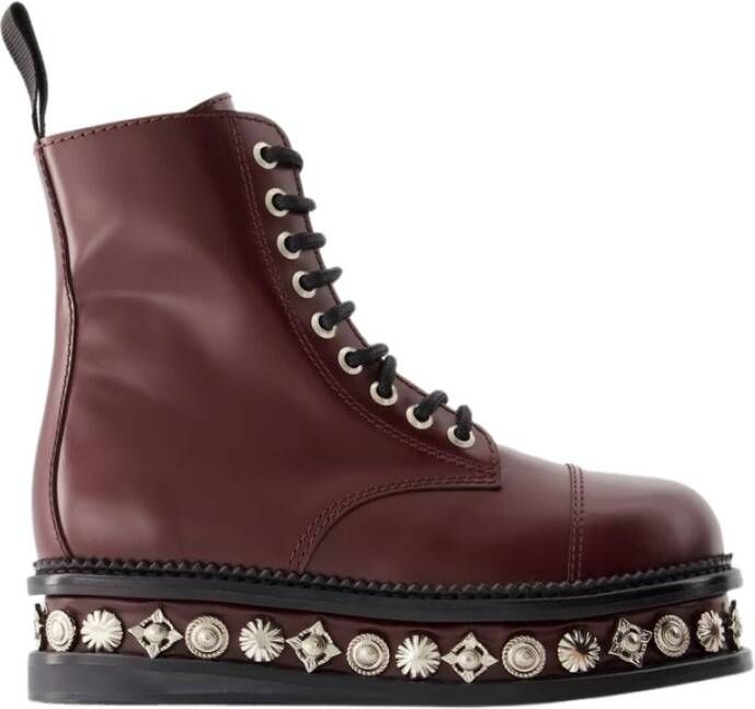 Toga Pulla Boots Aj1287 Boots Leather Bordeaux in rood