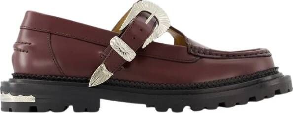 Toga Pulla Loafers Aj1278 Loafers Leather Burgundy in rood