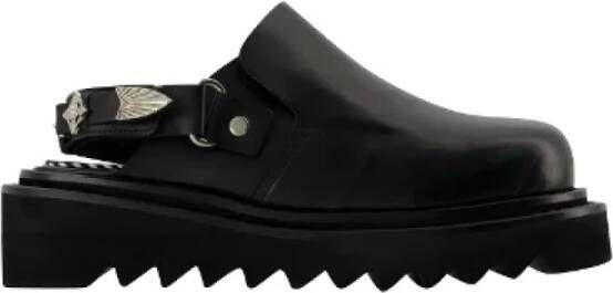 Toga Pulla Leather flats Black Dames