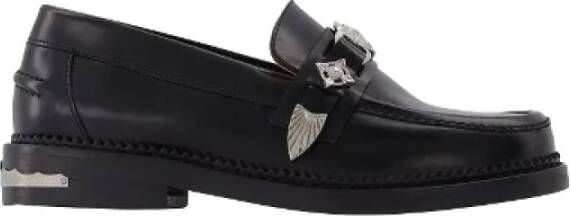 Toga Pulla Leather flats Black Dames