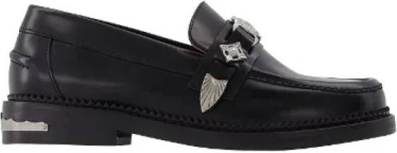 Toga Pulla Leather flats Black Dames