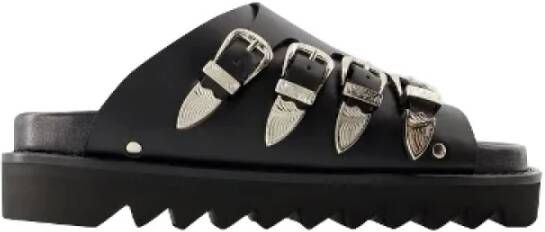 Toga Pulla Leather flats Black Dames