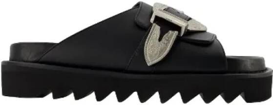 Toga Pulla Leather flats Black Dames