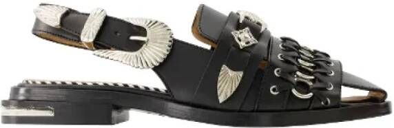 Toga Pulla Leather sandals Black Dames