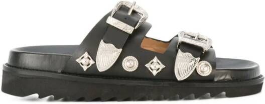 Toga Pulla Studded Leren Klomp Sandalen Black Dames