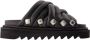 Toga Pulla Zwarte Leren Sandalen Slip-On Stijl Black Dames - Thumbnail 1