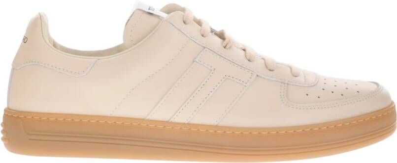 Tom Ford Beige Sneakers Regular Fit Geschikt voor alle temperaturen 100% leer Beige Heren