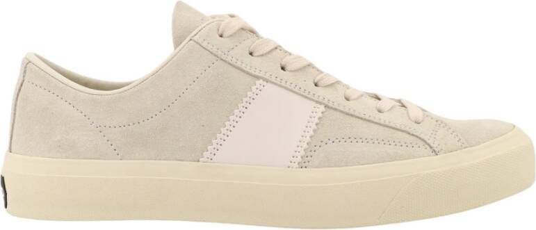 Tom Ford Beige Suède Veterschoenen Sneakers Beige Heren