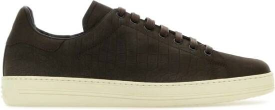 Tom Ford Bruin leren sneakers Brown Heren