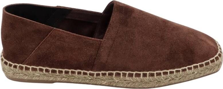 Tom Ford Bruine Espadrilles Leer Touw Detail Brown Heren