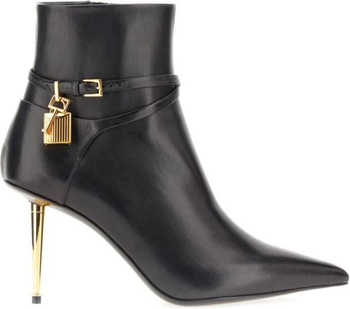 Tom Ford Elegante Leren Haklaarzen Black Dames