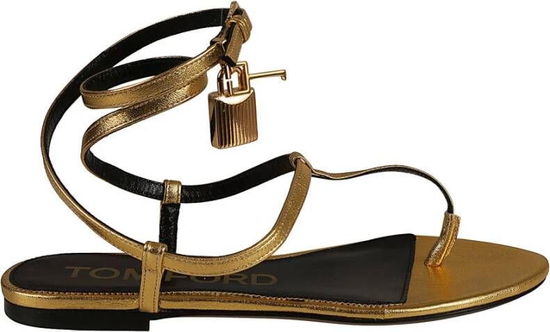 Tom Ford Gouden Sandalen voor Vrouwen Beige Dames