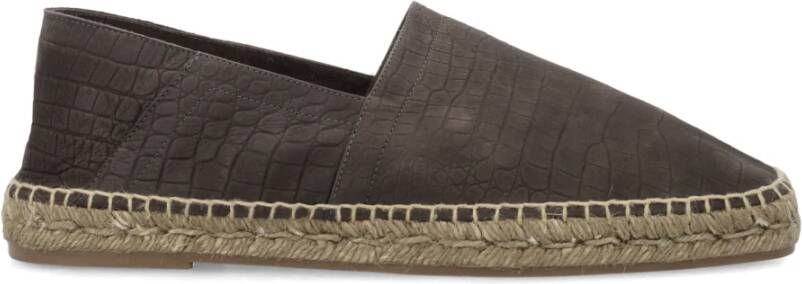 Tom Ford Heren Gesloten Espadrille Schoenen Fango Gray Heren