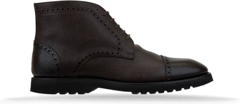 Tom Ford Heren Leren Veterschoenen Hoge Schoenen Brown Heren