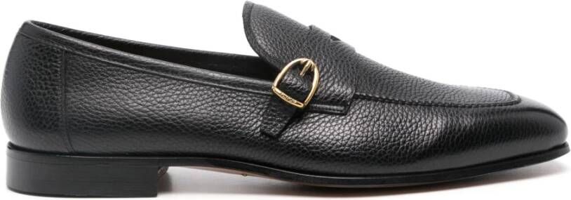 Tom Ford Italiaanse Leren Gesp Loafers Black Heren