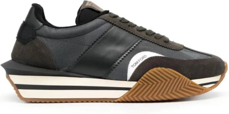 Tom Ford James` Leren Sneakers Groen Heren