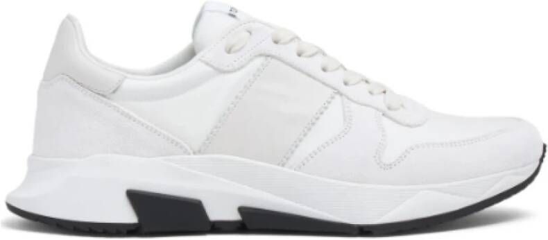 Tom Ford Lage Top Ivoor Witte Sneakers White Heren