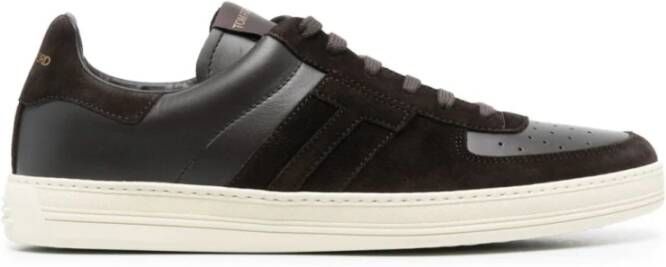 Tom Ford Leren sneakers Brown Heren