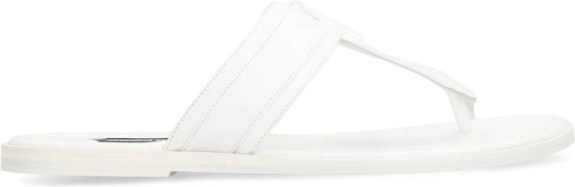 Tom Ford Leren teenslippers White Heren