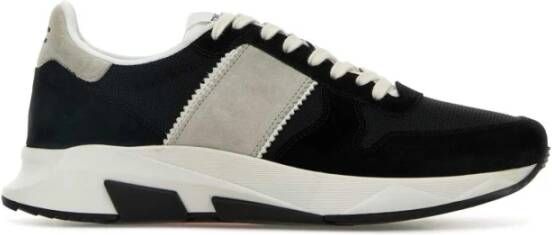 Tom Ford Mesh & Suede Zwarte Sneakers Black Heren