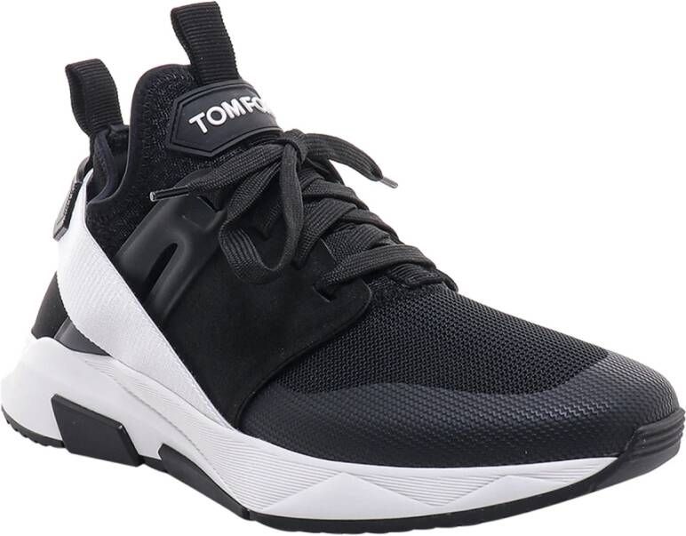 Tom Ford Nylon en Suède Sneakers Black Heren