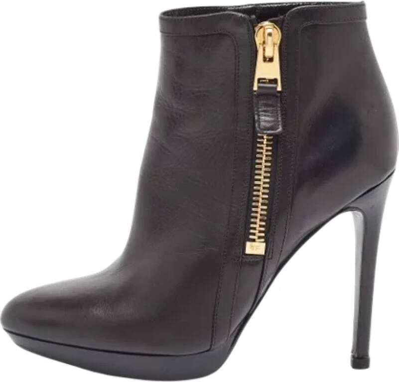 Tom Ford Pre-owned Leather boots Black Dames