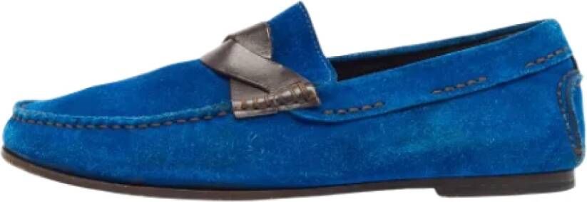 Tom Ford Pre-owned Leather flats Blue Heren