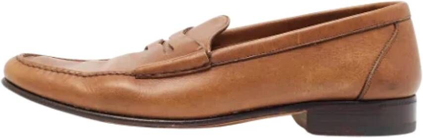 Tom Ford Pre-owned Leather flats Brown Heren