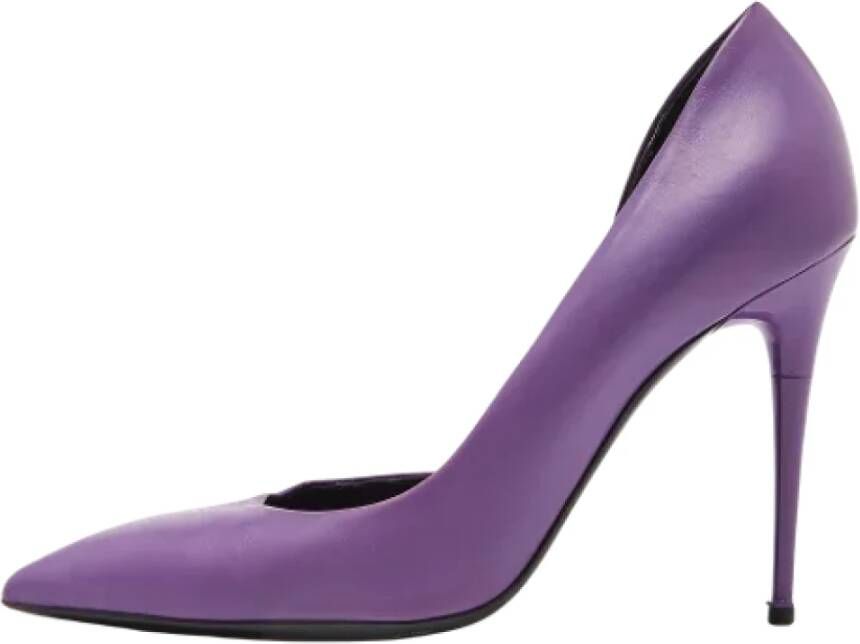 Tom Ford Pre-owned Leather heels Purple Dames