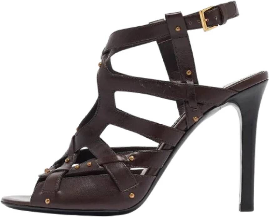 Tom Ford Pre-owned Leather sandals Brown Dames