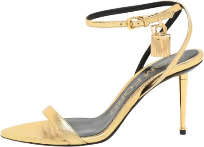 Tom Ford Pre-owned Leather sandals Yellow Dames