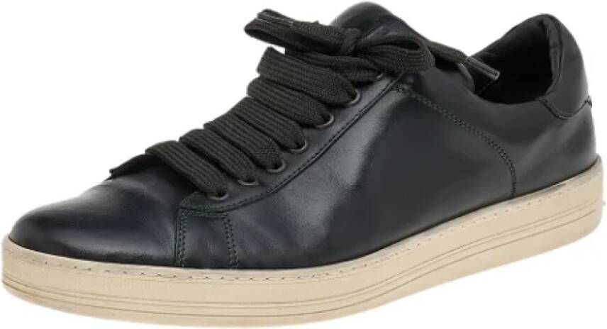 Tom Ford Pre-owned Leather sneakers Black Heren