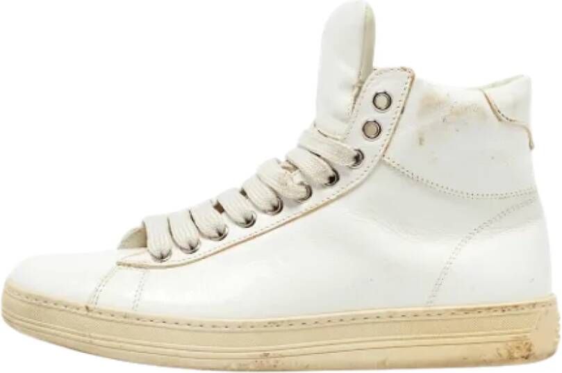 Tom Ford Pre-owned Leather sneakers White Dames