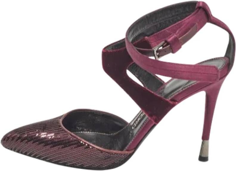 Tom Ford Pre-owned Satin heels Purple Dames