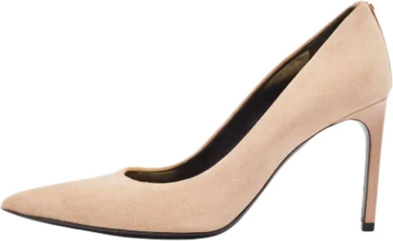 Tom Ford Pre-owned Suede heels Beige Dames