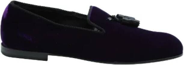 Tom Ford Pre-owned Velvet flats Purple Heren