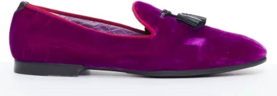 Tom Ford Pre-owned Velvet flats Purple Heren