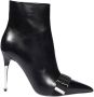 Tom Ford Puntige Neus Leren Enkellaarzen Stiletto Black Dames - Thumbnail 1