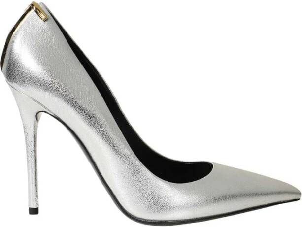 Tom Ford Puntige Neus Leren Pumps Gray Dames