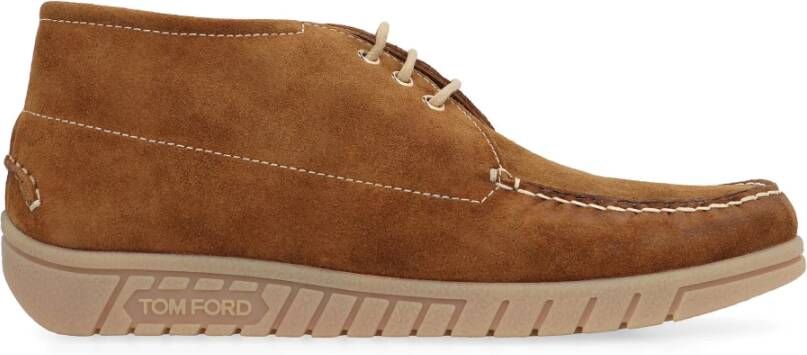 Tom Ford Stijlvolle Suede Desert Boots Brown Heren