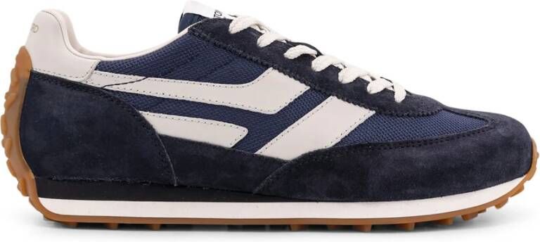 Tom Ford Suede en Mesh Low-Top Sneakers Blue Heren