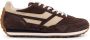 Tom Ford Suede en Mesh Low-Top Sneakers Brown Heren - Thumbnail 1