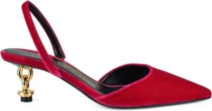 Tom Ford Velvet Chain Pumps Roze Glamour Rood Dames