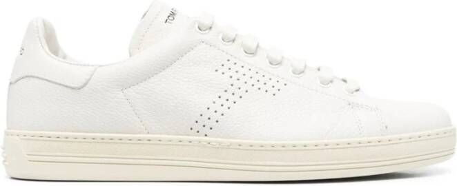 Tom Ford Warwick Leren Sneakers Wit Heren