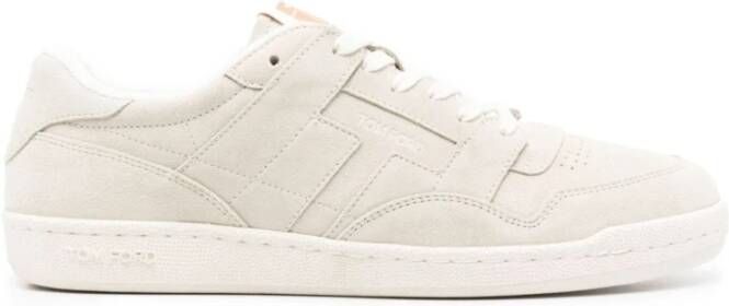 Tom Ford Geperforeerde Sneakers met Logo Detail Beige Heren