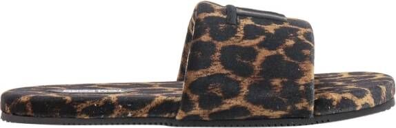 Tom Ford Zwarte Dierenprint Slides Multicolor Heren