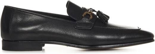 Tom Ford Zwarte leren loafers met kwastjes Black Heren