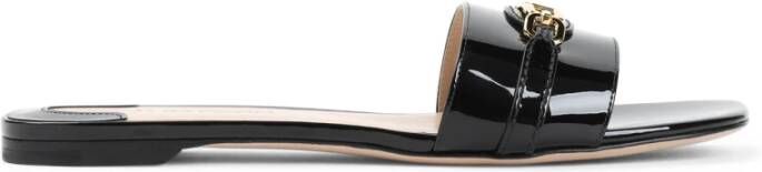 Tom Ford Zwarte Leren Sandalen Elegante Stijl Black Dames