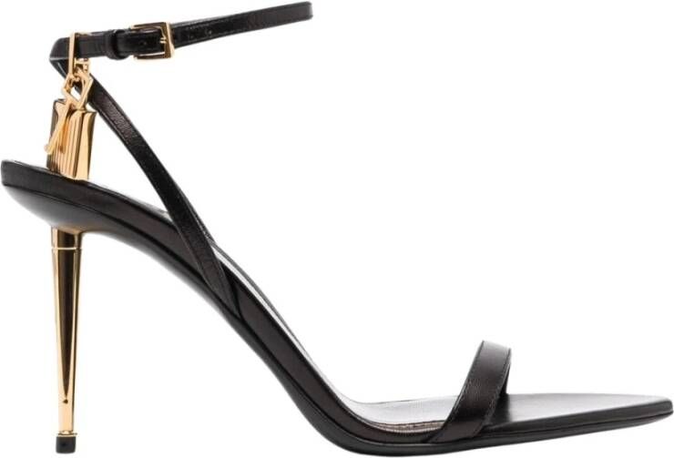 Tom Ford Zwarte Padlock Sandalen Black Dames