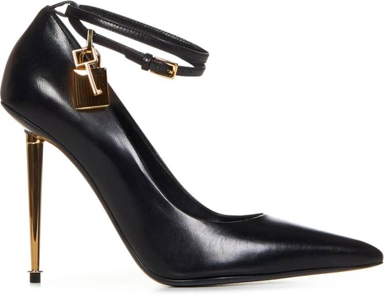 Tom Ford Zwarte Leren Stiletto Pumps Black Dames